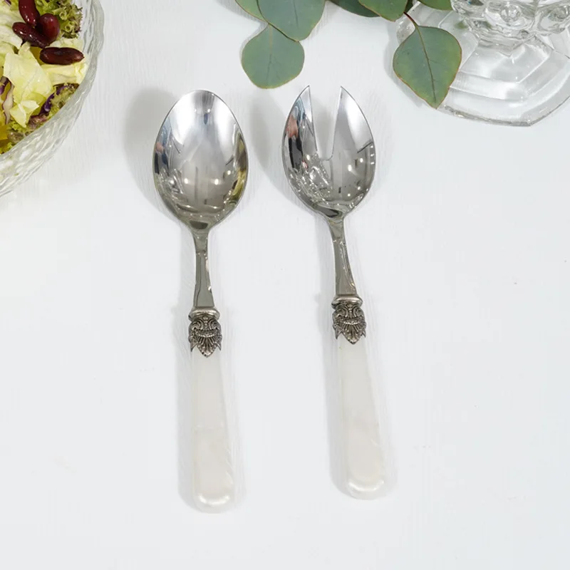 Bamboo Cutlery - Western 304 Stainless Steel Salad Spoon