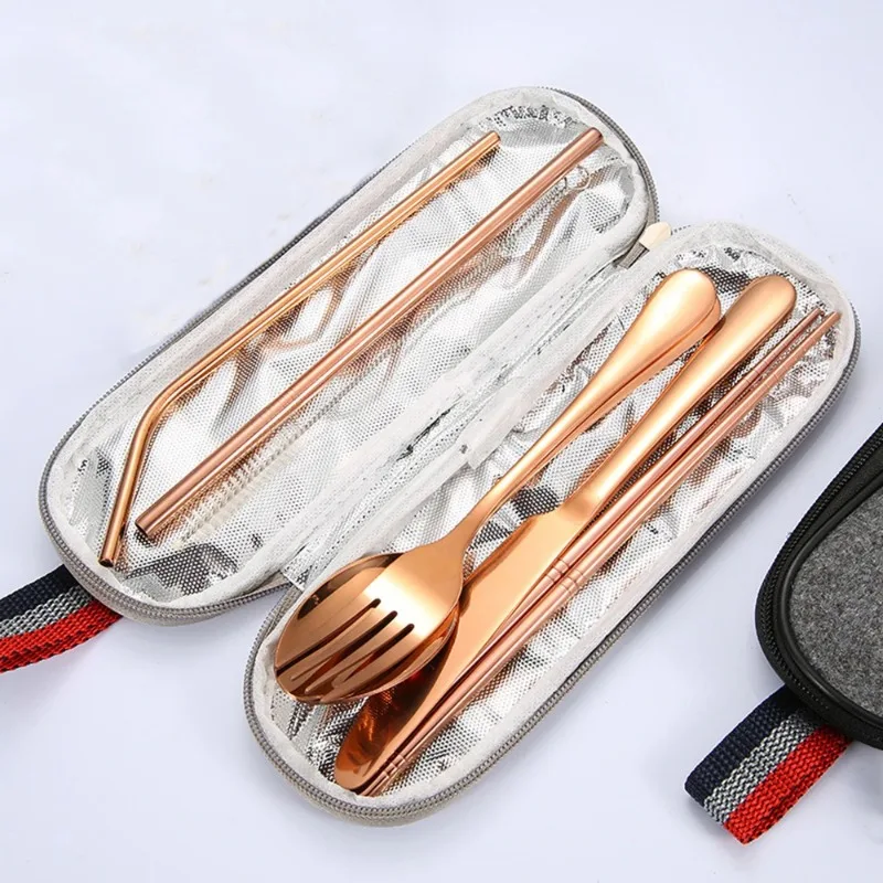 Bamboo Cutlery - Tableware Reusable Travel Cutlery Set Camp