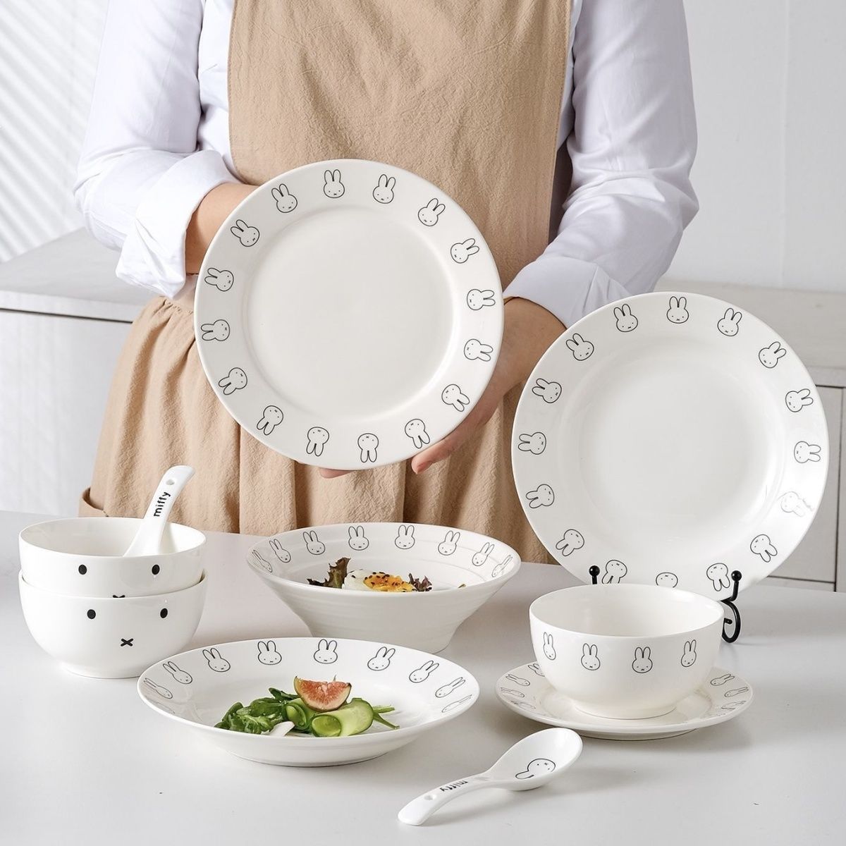 Anime Cute Miffy Simple Cerami - огляд і ціна Bamboo Cutlery