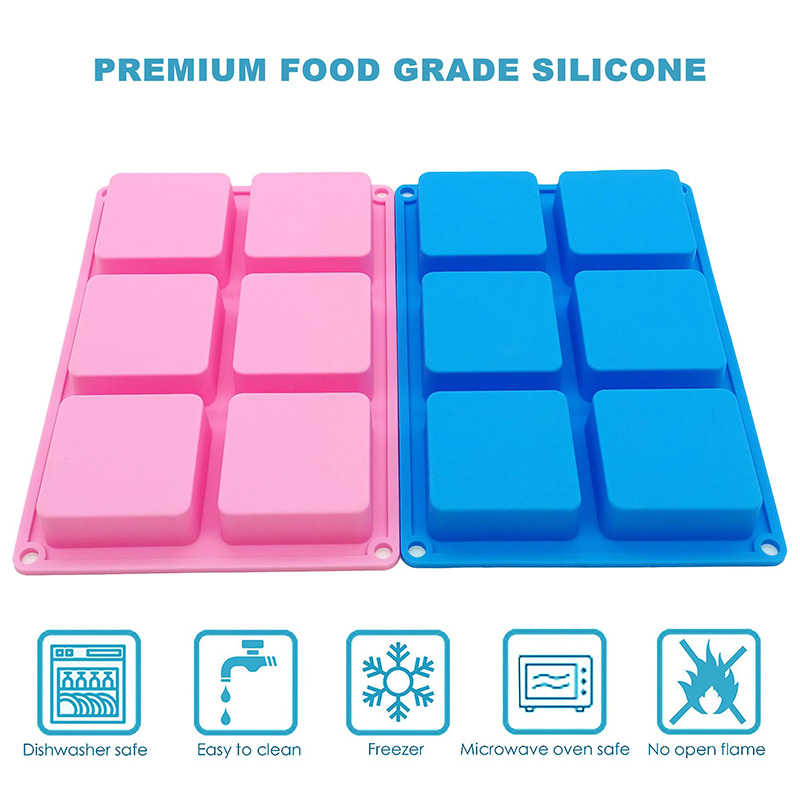 Square Soap Molds 6-Cavity Non - огляд і ціна Eco Soap