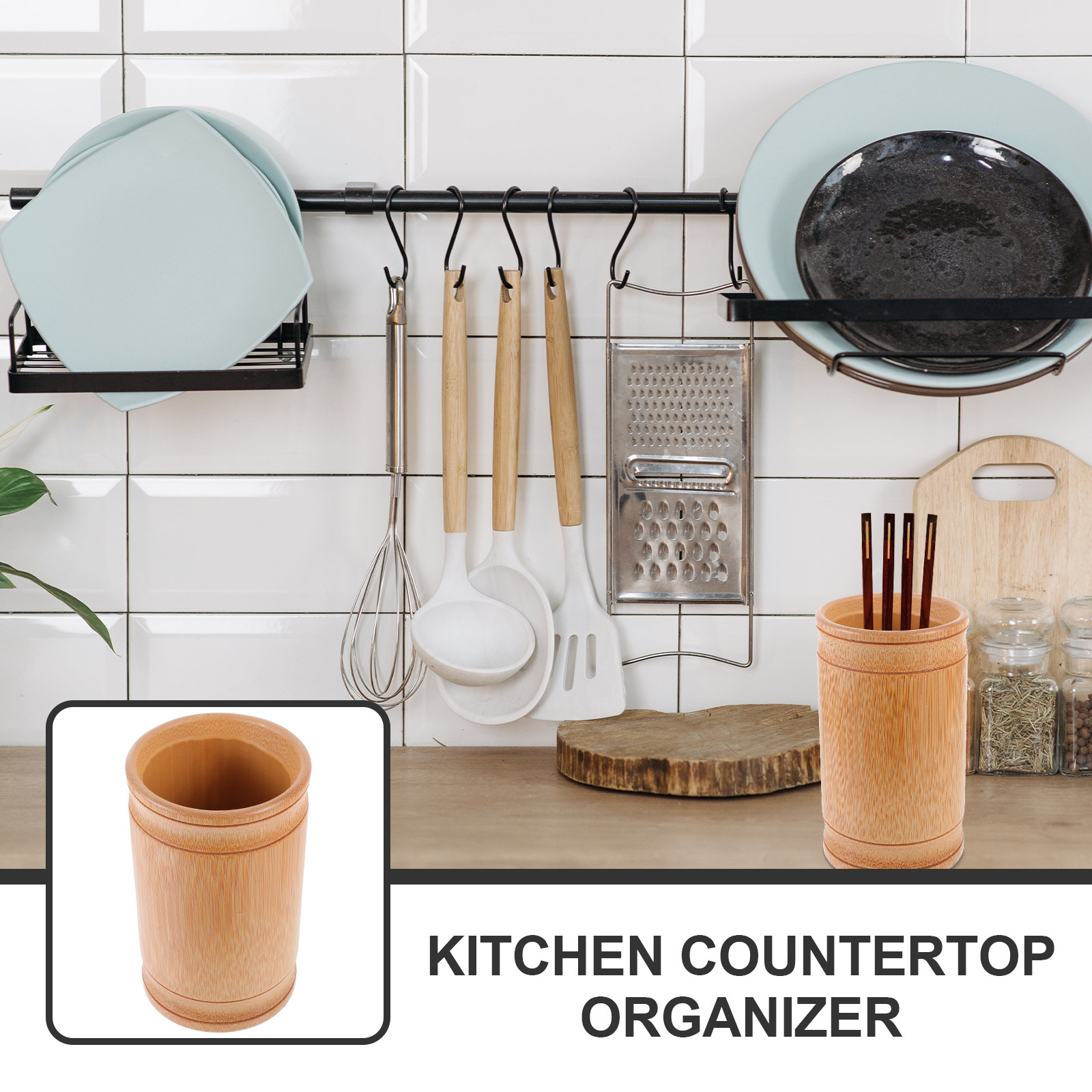 Bamboo Kitchen Countertop Orga - огляд і ціна Bamboo Cutlery