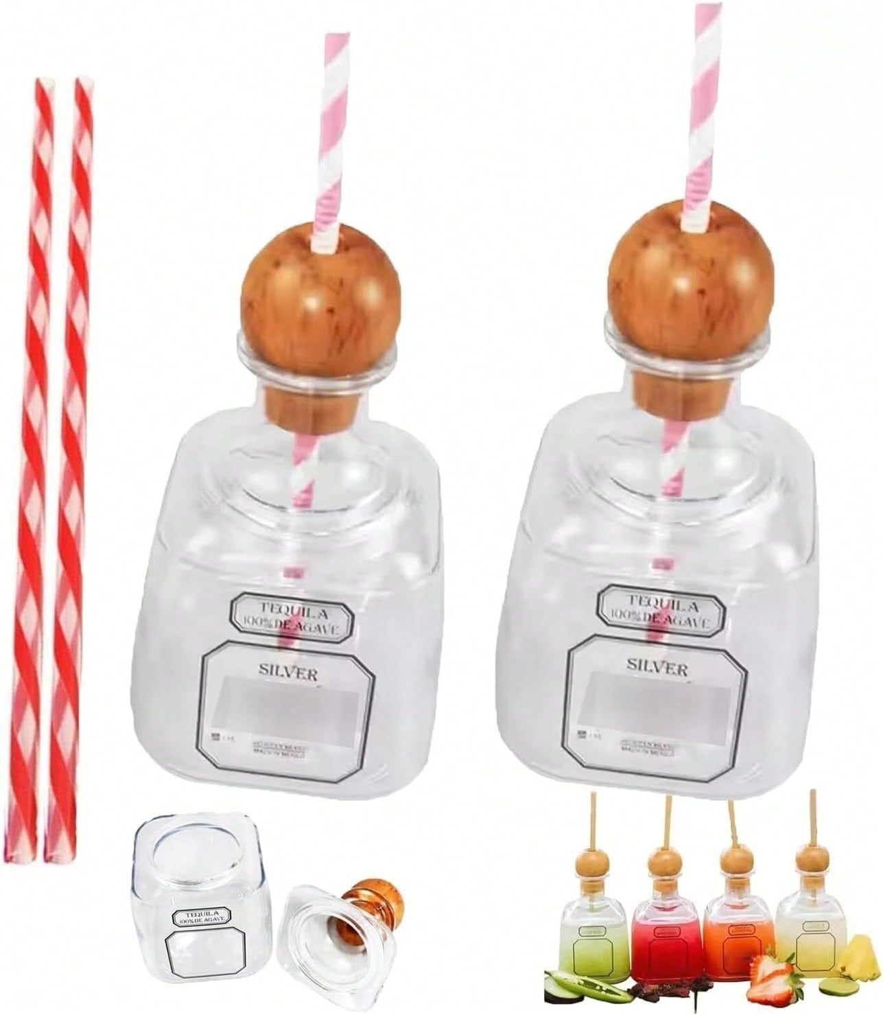 2 Reusable Wine Bottle Cups Wi - огляд і ціна Reusable Straw