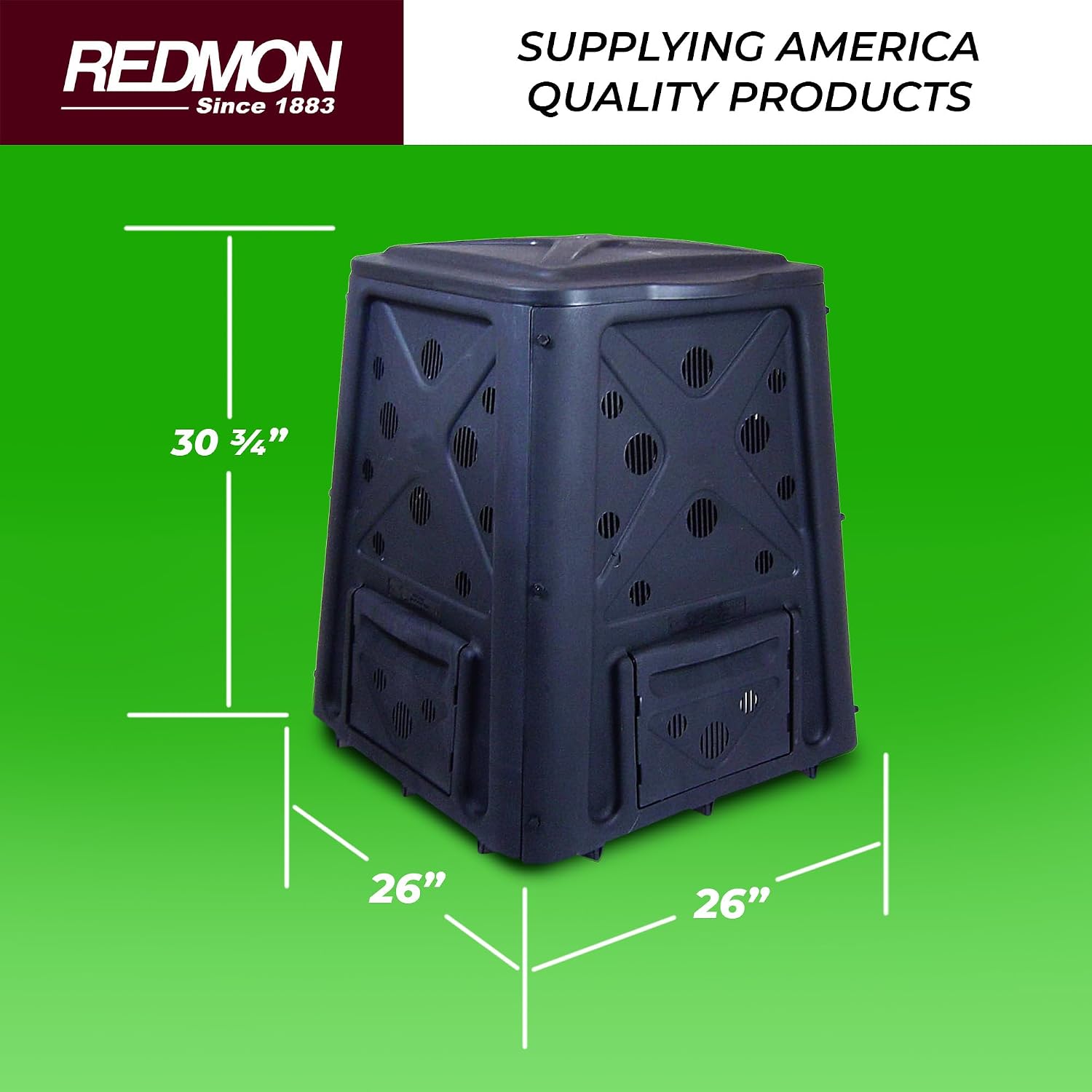 Redmon Outdoor Compost Bin wit - огляд і ціна Compost Bin
