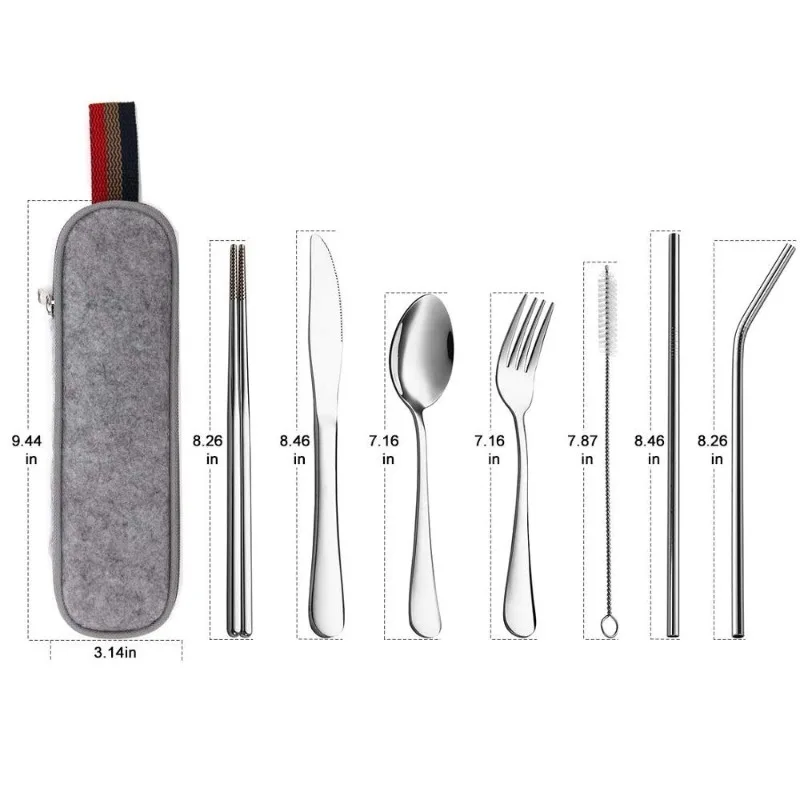 Tableware Reusable Travel Cutl - огляд і ціна Bamboo Cutlery
